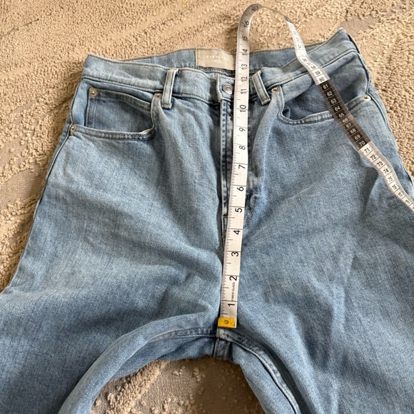 Everlane jeans the way high jean straight leg light wash organic cotton 27 long - Picture 10 of 13